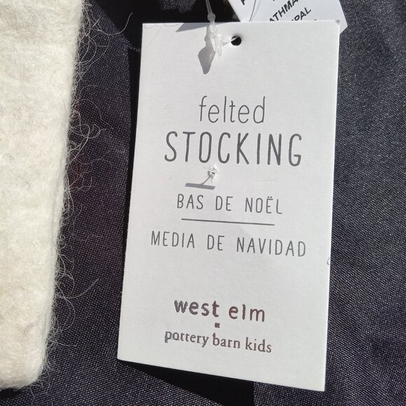 POTTERY BARN West Elm Felt Christmas Stockings Wool Monogrammed Santa BUNDLE NWT - Picture 7 of 12